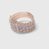 Anel com strass bicolor