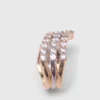 Anel com strass bicolor