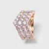 Anel com strass bicolor