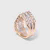 Anel com strass bicolor
