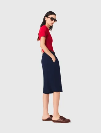 Bermudas em mistura de linho