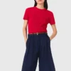 Bermudas em mistura de linho