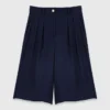 Bermudas em mistura de linho