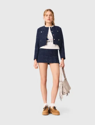 Blazer curto com detalhes