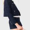 Blazer curto com detalhes