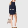 Blazer curto com detalhes
