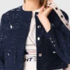 Blazer curto com detalhes