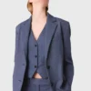 Blazer de fato estruturado com strass