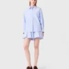 Blusa comprida em popeline