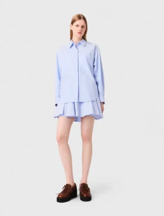 Blusa comprida em popeline