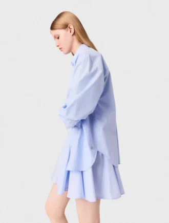 Blusa comprida em popeline
