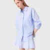 Blusa comprida em popeline