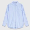 Blusa comprida em popeline