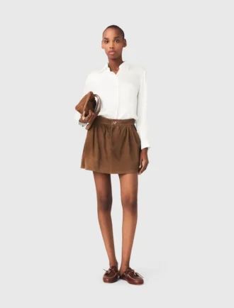 Blusa de seda branca