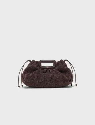Bolsa de mão Mipli com efeito bouclé