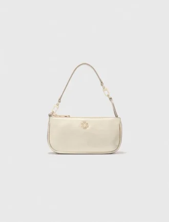 Bolsa de mão Sarah em couro metalizado