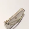 Bolsa de mão Sarah em couro metalizado
