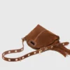 Bolsa Miss M Mini em camurça com pespontos