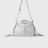 Bolsa Miss M Mini em couro metalizado