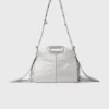 Bolsa Miss M Mini em couro metalizado