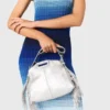 Bolsa Miss M Mini em couro metalizado