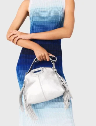 Bolsa Miss M Mini em couro metalizado