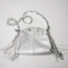 Bolsa Miss M Mini em couro metalizado