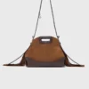 Bolsa Miss M Mini em pele e camurça