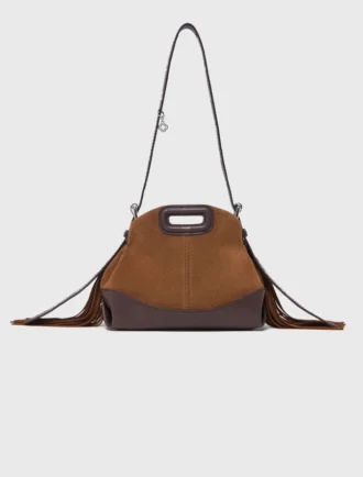 Bolsa Miss M Mini em pele e camurça
