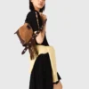 Bolsa Miss M Mini em pele e camurça