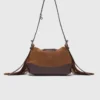 Bolsa Miss M Mini em pele e camurça
