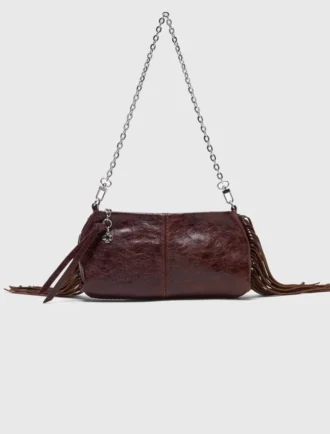 Bolsa Miss M Pouch em couro envernizado