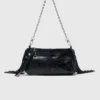 Bolsa Miss M Pouch em couro envernizado