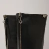 Botas de couro de bico fino