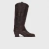 Botas de cowboy em pele