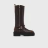 Botas de motoqueiro em pele