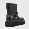 Botas de motoqueiro em pele