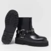 Botas de motoqueiro em pele