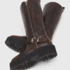 Botas de motoqueiro em pele