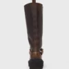 Botas de motoqueiro em pele