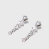 Brincos de coração com strass