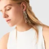 Brincos de estrela com strass