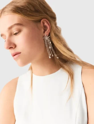 Brincos de estrela com strass