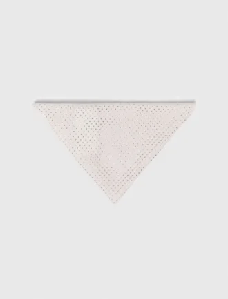 Cachecol triangular de lã com strass