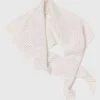Cachecol triangular de lã com strass