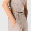 Calças de fato com strass