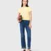 Calças de ganga bootcut com contas