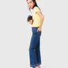Calças de ganga bootcut com contas
