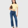 Calças de ganga bootcut com contas
