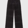 Calças de ganga largas com strass